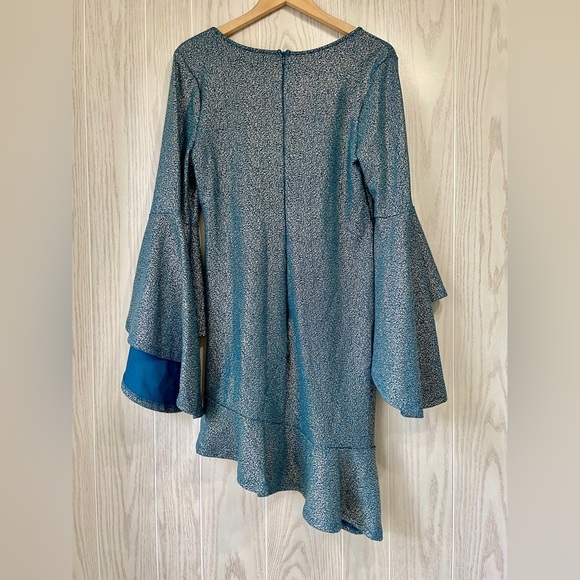 VENUS Flare Sleeve Asymmetrical Hem Dress XL LNC - Picture 6 of 6